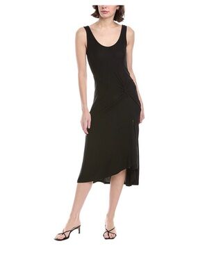 Black Knot-Detail Sleeveless Dress - Enza Costa